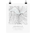 Louisville, Kentucky City Map Print — Minimalist Street Map Wall Art