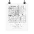 Oklahoma City, Oklahoma City Map Print — Minimalist Street Map Wall Art