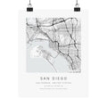 San Diego, California City Map Print — Minimalist Street Map Wall Art