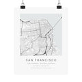 San Francisco, California City Map Print — Minimalist Street Map Wall Art