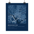 Washington, District of Columbia City Map Print — Blueprint Navy Street Map Wall Art