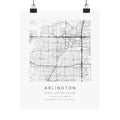 Arlington, Texas City Map Print — Minimalist Street Map Wall Art