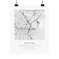 Boston, Massachusetts City Map Print — Minimalist Street Map Wall Art