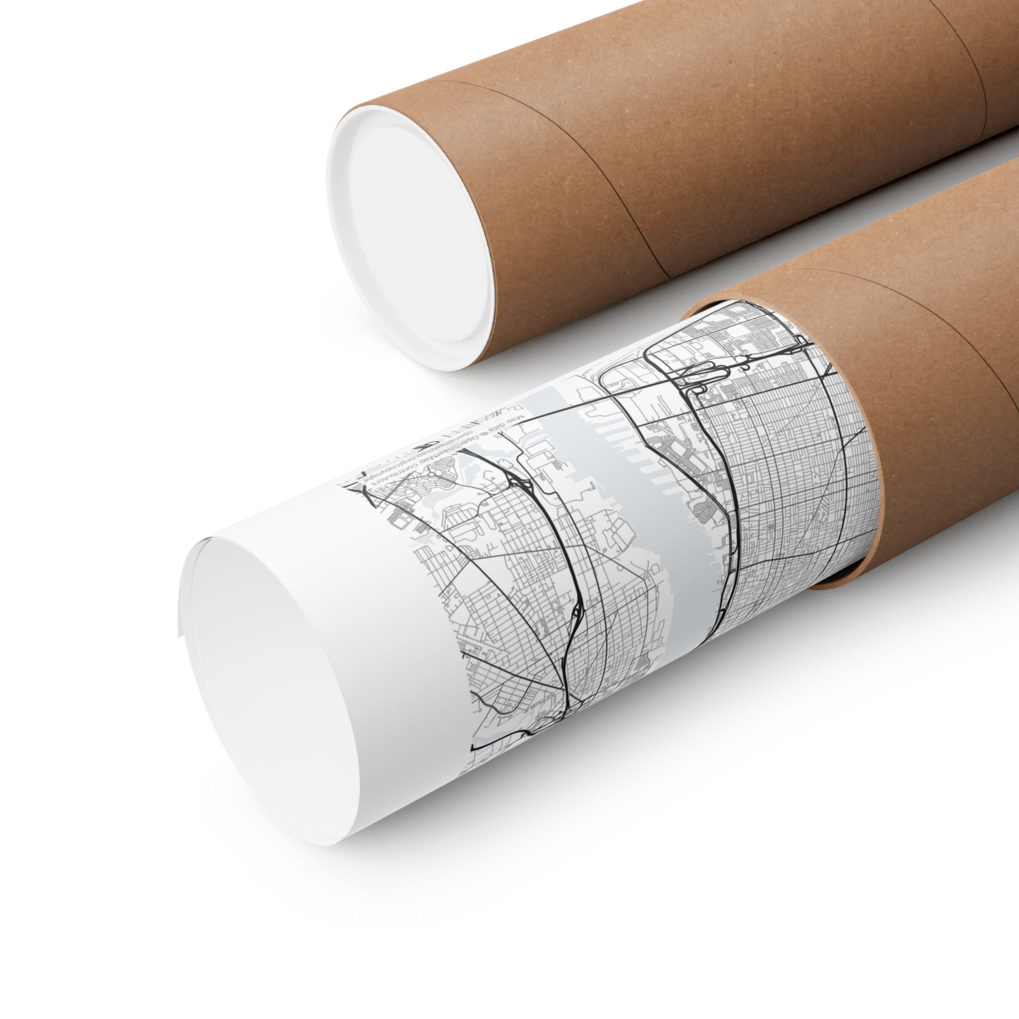 Philadelphia, Pennsylvania City Map Print — Minimalist Street Map Wall Art