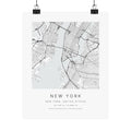 New York, New York City Map Print — Minimalist Street Map Wall Art