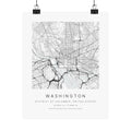 Washington, District of Columbia City Map Print — Minimalist Street Map Wall Art