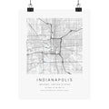 Indianapolis, Indiana City Map Print — Minimalist Street Map Wall Art