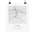 Miami, Florida City Map Print — Minimalist Street Map Wall Art