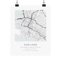 Oakland, California City Map Print — Minimalist Street Map Wall Art