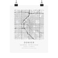 Denver, Colorado City Map Print — Minimalist Street Map Wall Art