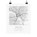 Dallas, Texas City Map Print — Minimalist Street Map Wall Art