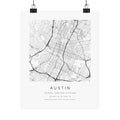 Austin, Texas City Map Print — Minimalist Street Map Wall Art