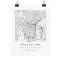 Philadelphia, Pennsylvania City Map Print — Minimalist Street Map Wall Art