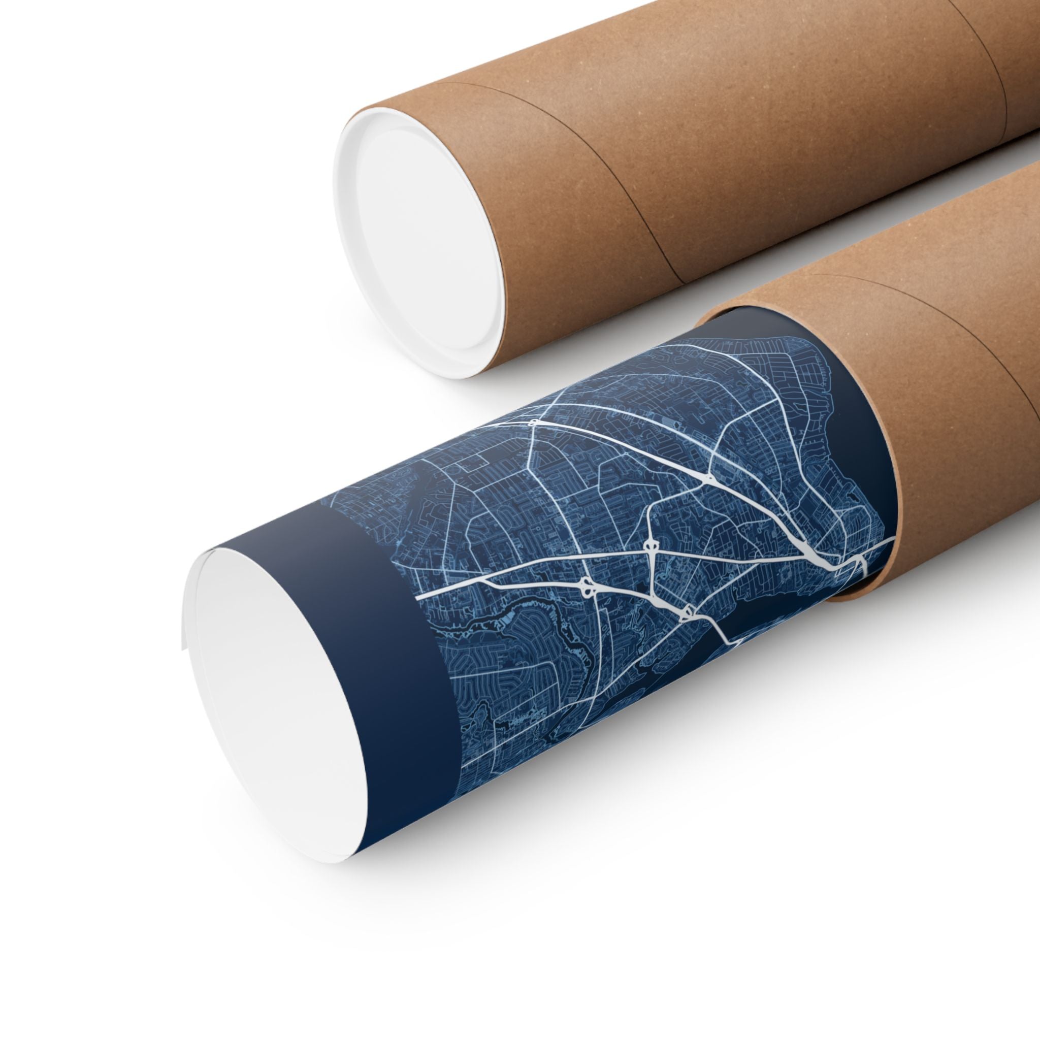 Jacksonville, Florida City Map Print — Blueprint Navy Street Map Wall Art