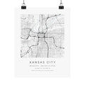 Kansas City, Missouri City Map Print — Minimalist Street Map Wall Art