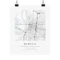 Memphis, Tennessee City Map Print — Minimalist Street Map Wall Art
