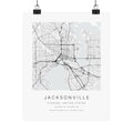 Jacksonville, Florida City Map Print — Minimalist Street Map Wall Art