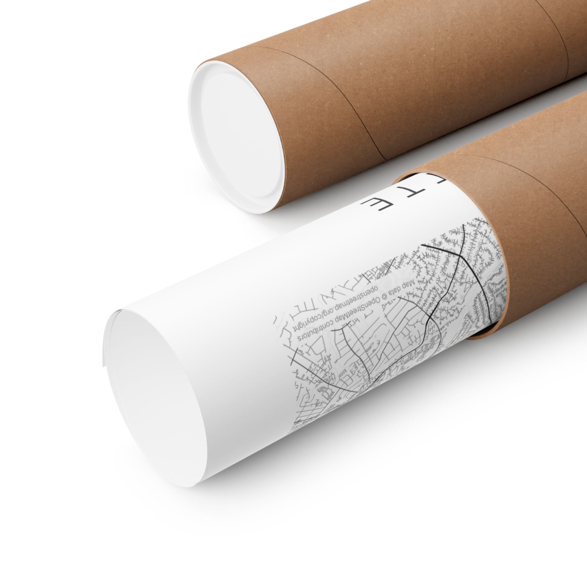 Charlotte, North Carolina City Map Print — Minimalist Street Map Wall Art