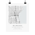 Milwaukee, Wisconsin City Map Print — Minimalist Street Map Wall Art