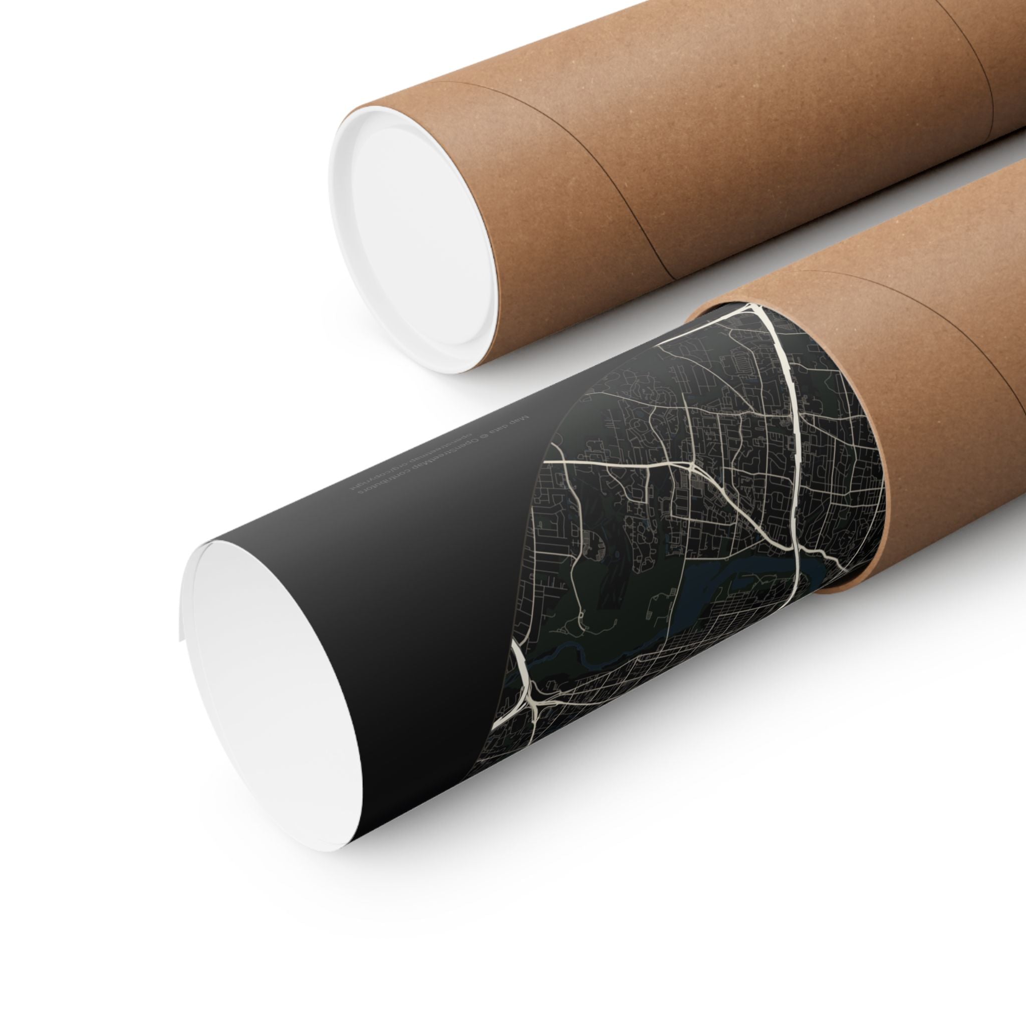 Austin, Texas City Map Print — Noir Black Street Map Wall Art