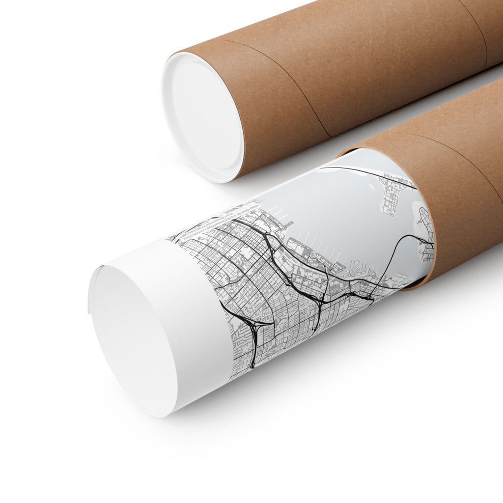 San Diego, California City Map Print — Minimalist Street Map Wall Art