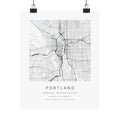 Portland, Oregon City Map Print — Minimalist Street Map Wall Art