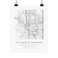 Colorado Springs, Colorado City Map Print — Minimalist Street Map Wall Art