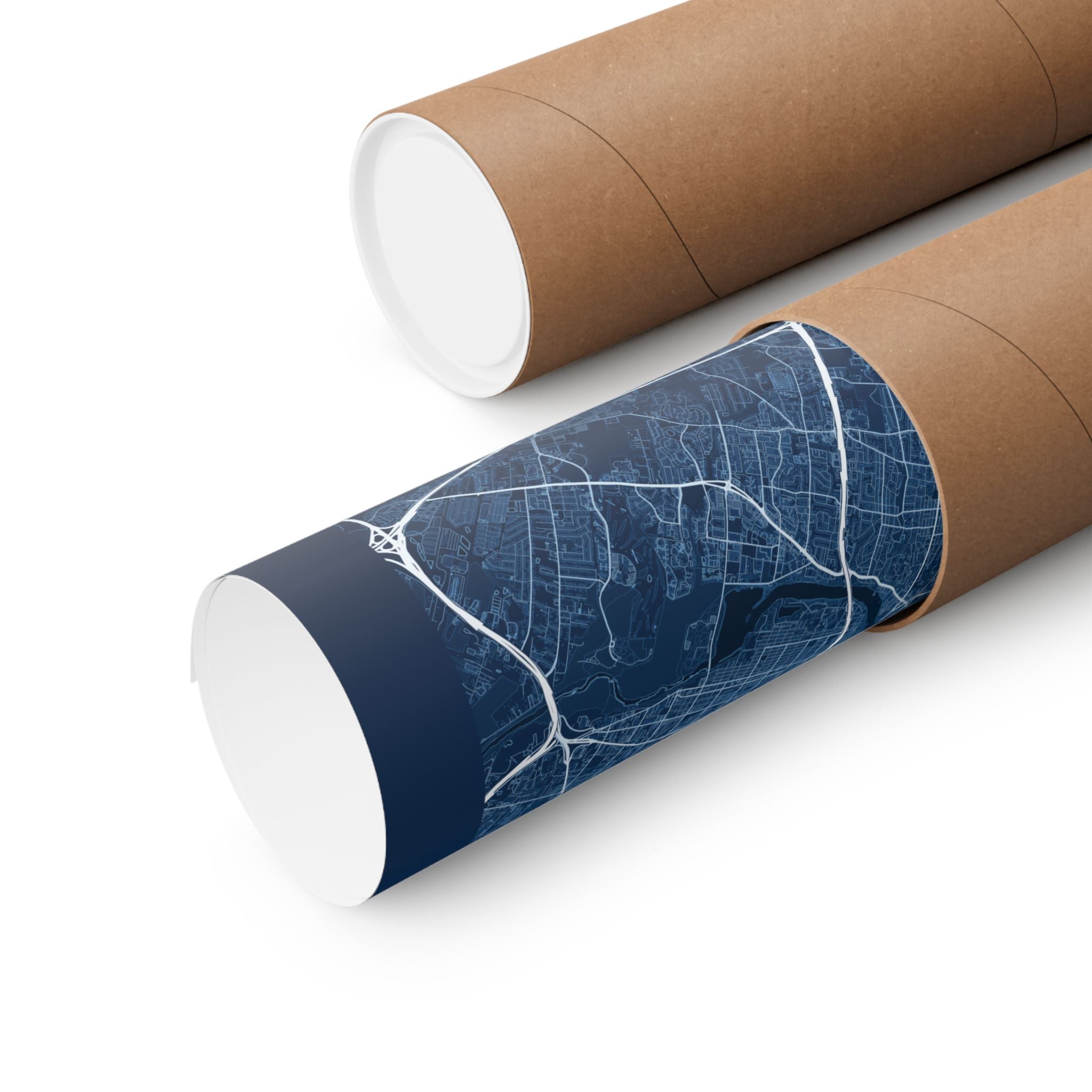 Austin, Texas City Map Print — Blueprint Navy Street Map Wall Art