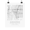 Albuquerque, New Mexico City Map Print — Minimalist Street Map Wall Art
