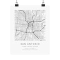 San Antonio, Texas City Map Print — Minimalist Street Map Wall Art
