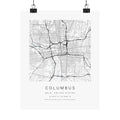 Columbus, Ohio City Map Print — Minimalist Street Map Wall Art