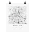Nashville, Tennessee City Map Print — Minimalist Street Map Wall Art