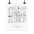 Wichita, Kansas City Map Print — Minimalist Street Map Wall Art