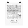 Phoenix, Arizona City Map Print — Minimalist Street Map Wall Art