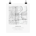 Omaha, Nebraska City Map Print — Minimalist Street Map Wall Art