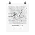 Minneapolis, Minnesota City Map Print — Minimalist Street Map Wall Art