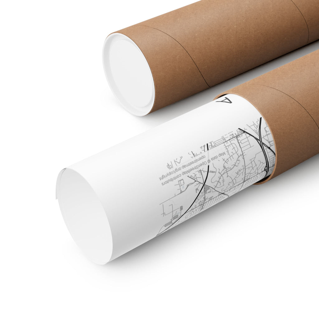 Wichita, Kansas City Map Print — Minimalist Street Map Wall Art
