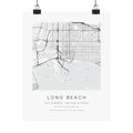 Long Beach, California City Map Print — Minimalist Street Map Wall Art